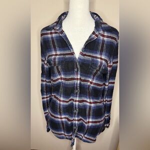American Eagle Plaid Button-Down Shirt – Classic Fit, Size